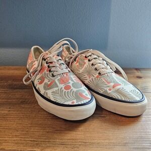 Seavees Women's Canvas Sneakers Turtle Print‎ Casual Shoes Tropical Size 8.5